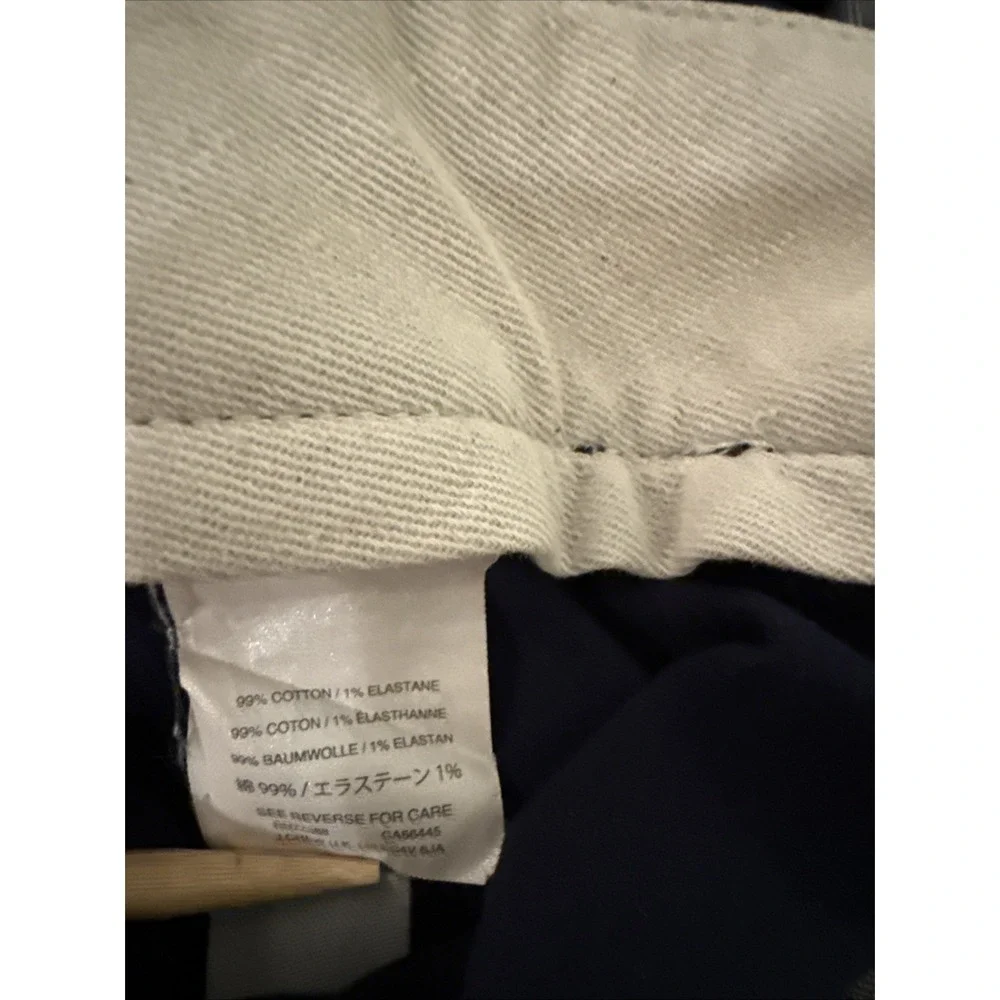 J Crew 1040 Stretch Pants Men's Navy 36x32 (Act 37x30) Flat Front Chino Straight